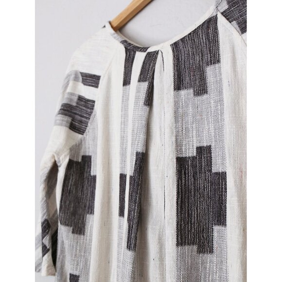 Ace & Jig Beatrice Blouse Top Mural Size M Reversible Cotton Lagenlook Rare $260 - Picture 13 of 16